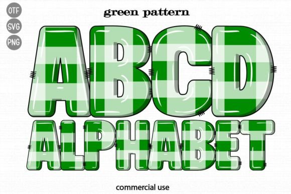 Green Pattern Font: A Playful Choice for Kids' Projects