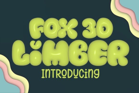 Infuse Your Designs with Playful Charm: The Fox Limber 3D Font