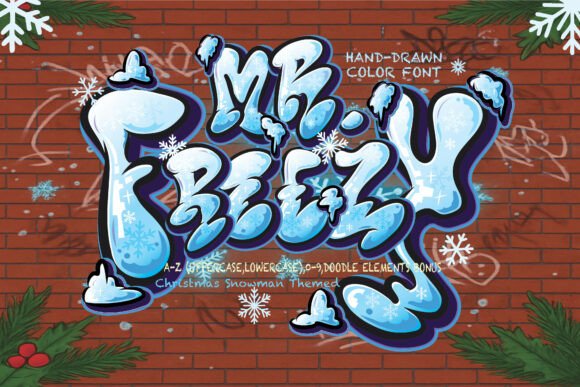 Mr.freezy: The Snowman Font for Holiday & Horror Designs