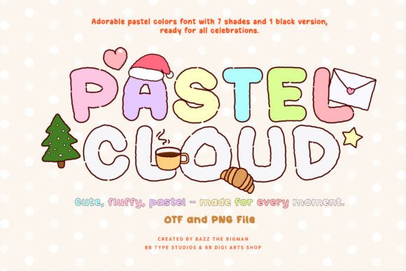 Pastel Cloud: The All-in-One Font for Whimsical and Crisp Designs
