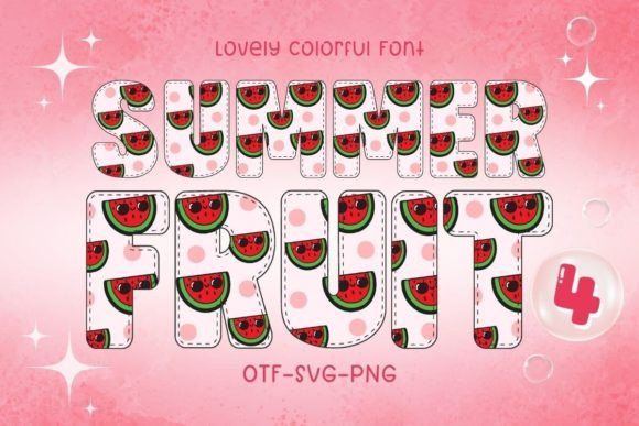 Summer Fruit4: A Sweet & Vibrant Display Font for Creative Projects