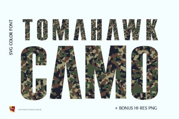 Tomahawk Camo: A Bold Military Color Font for Standout Designs